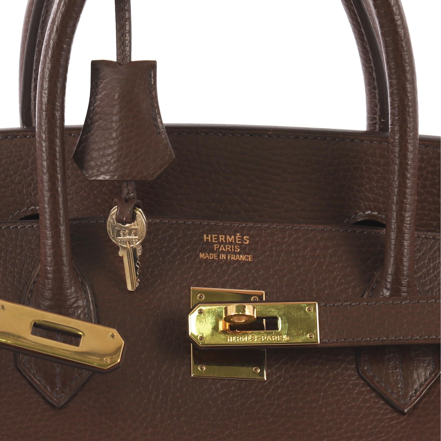 Hermes Birkin Handbag Noisette Ardennes with Gold Hardware 40 1