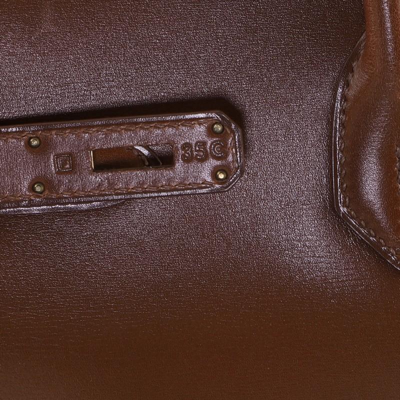 Hermes Birkin Handbag Noisette Box Calf with Gold Hardware 35 4