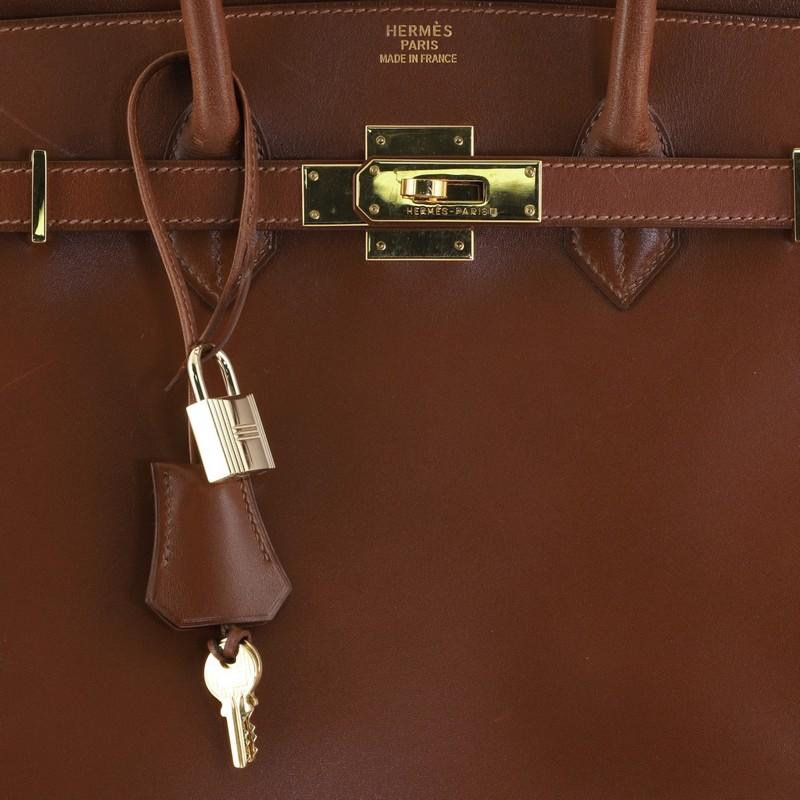Hermes Birkin Handbag Noisette Box Calf with Gold Hardware 35 1