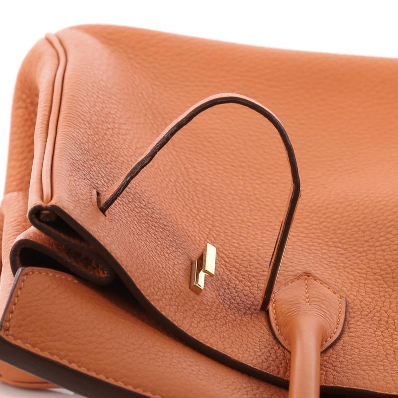 Hermes Birkin Handbag Orange Clemence with Gold Hardware 35 5