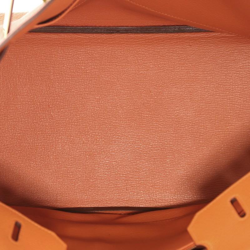Hermes Birkin Handbag Orange Clemence with Gold Hardware 35 1
