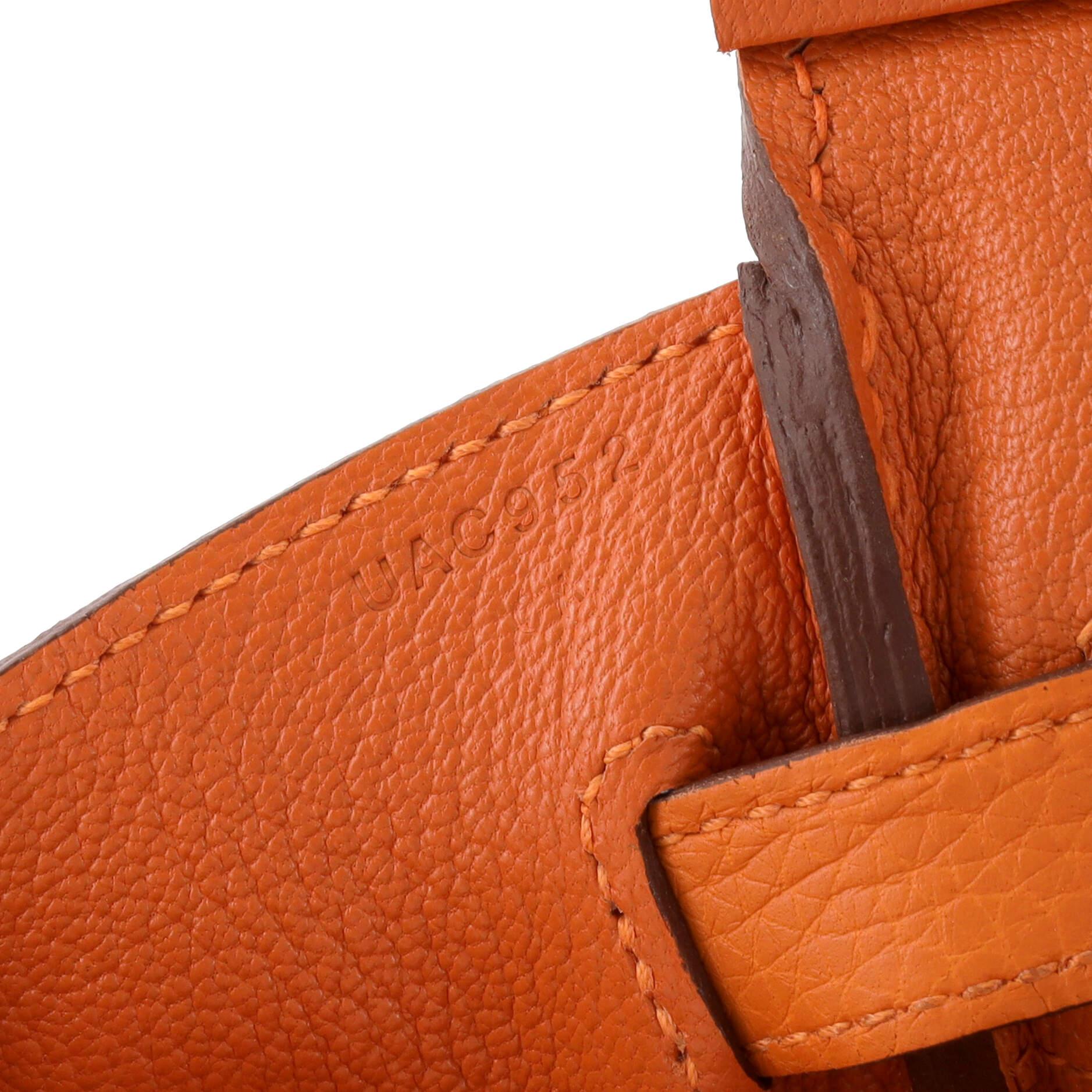 Hermes Birkin Handbag Orange H Clemence with Gold Hardware 30 6