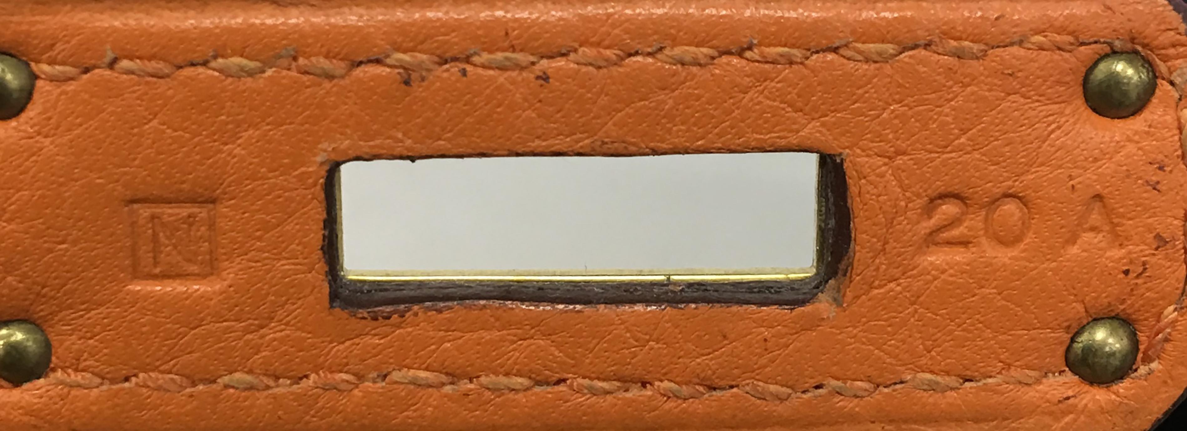 Hermes Birkin Handbag Orange H Clemence With Gold Hardware 40 6