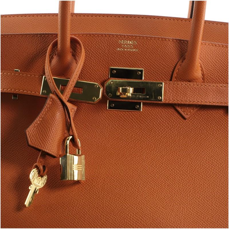 Hermes Birkin Handbag Orange H Epsom with Gold Hardware 30 2