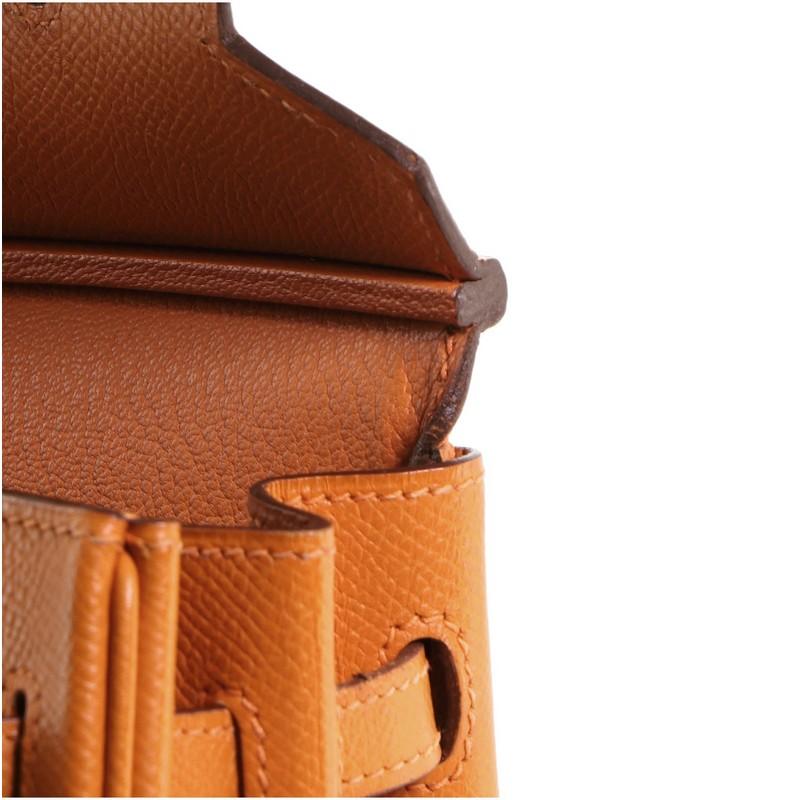 Hermes Birkin Handbag Orange H Epsom with Palladium Hardware 25 5