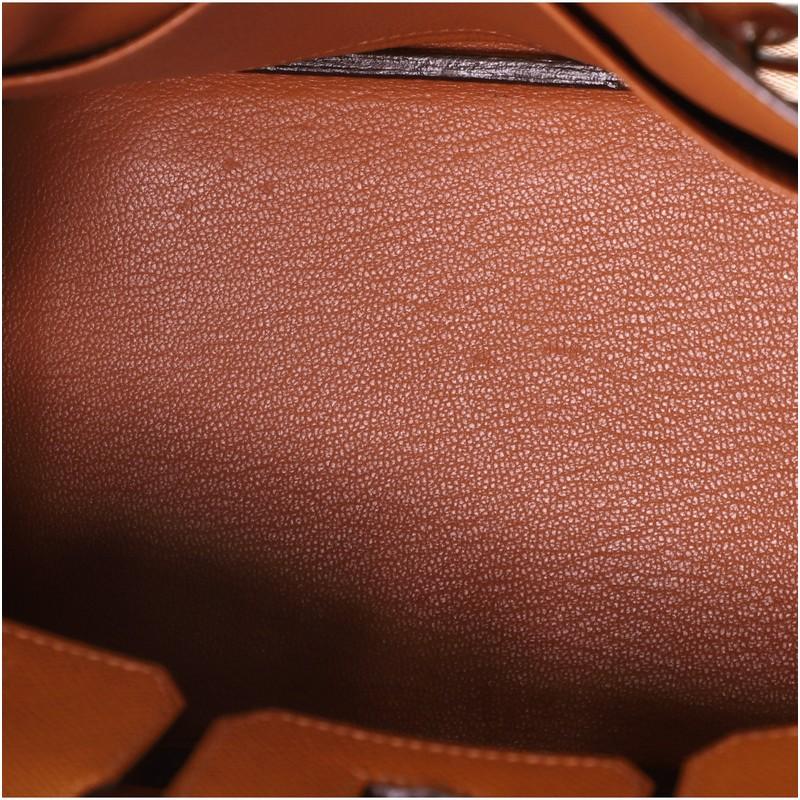 Women's or Men's Hermes Birkin Handbag Orange H Epsom with Palladium Hardware 25