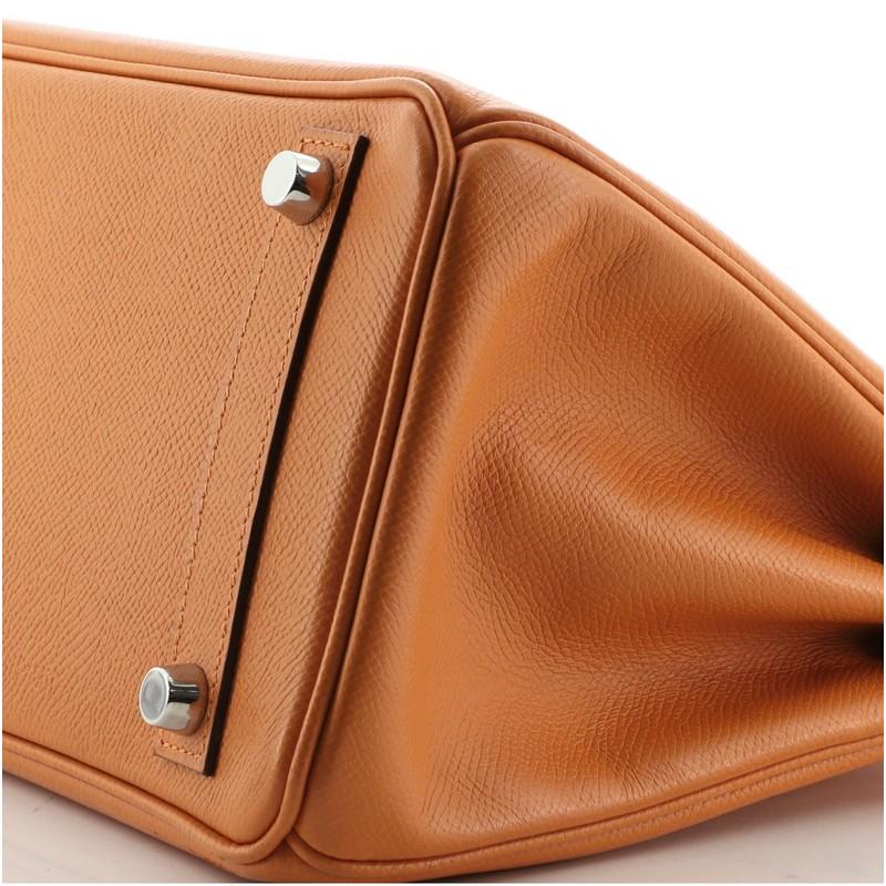 Hermes Birkin Handbag Orange H Epsom with Palladium Hardware 25 2