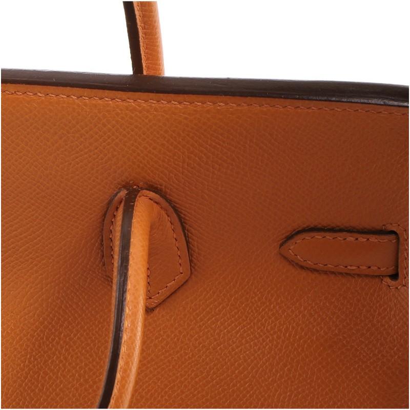 Hermes Birkin Handbag Orange H Epsom with Palladium Hardware 25 3