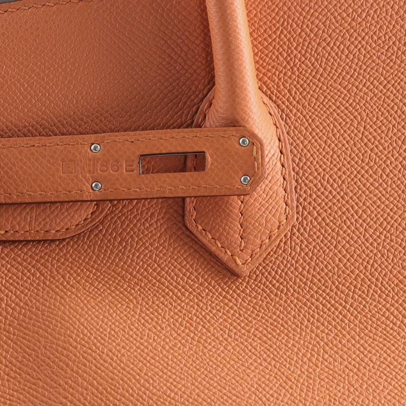 Hermes Birkin Handbag Orange H Epsom with Palladium Hardware 30 3