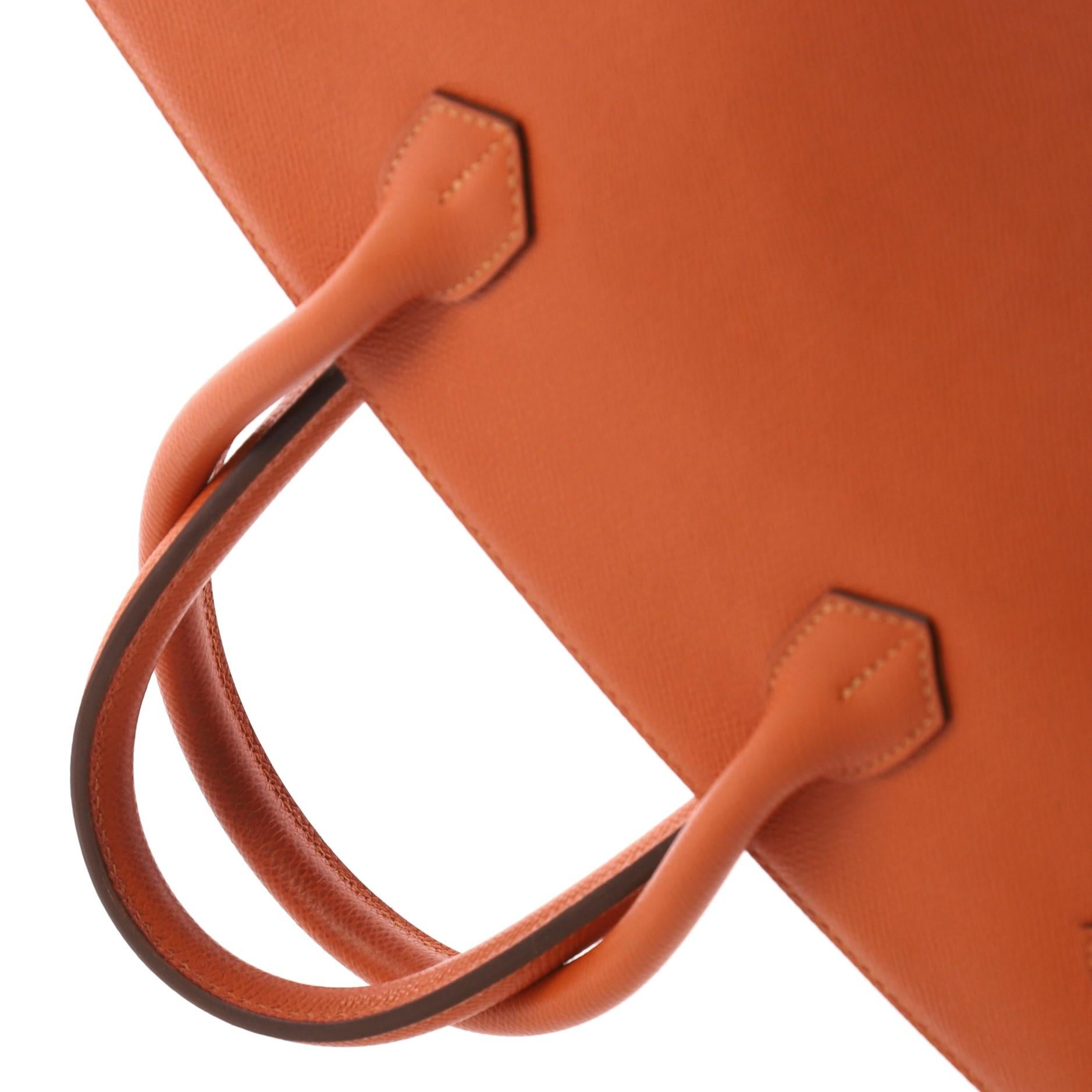 Hermes Birkin Handbag Orange H Epsom with Palladium Hardware 35 7