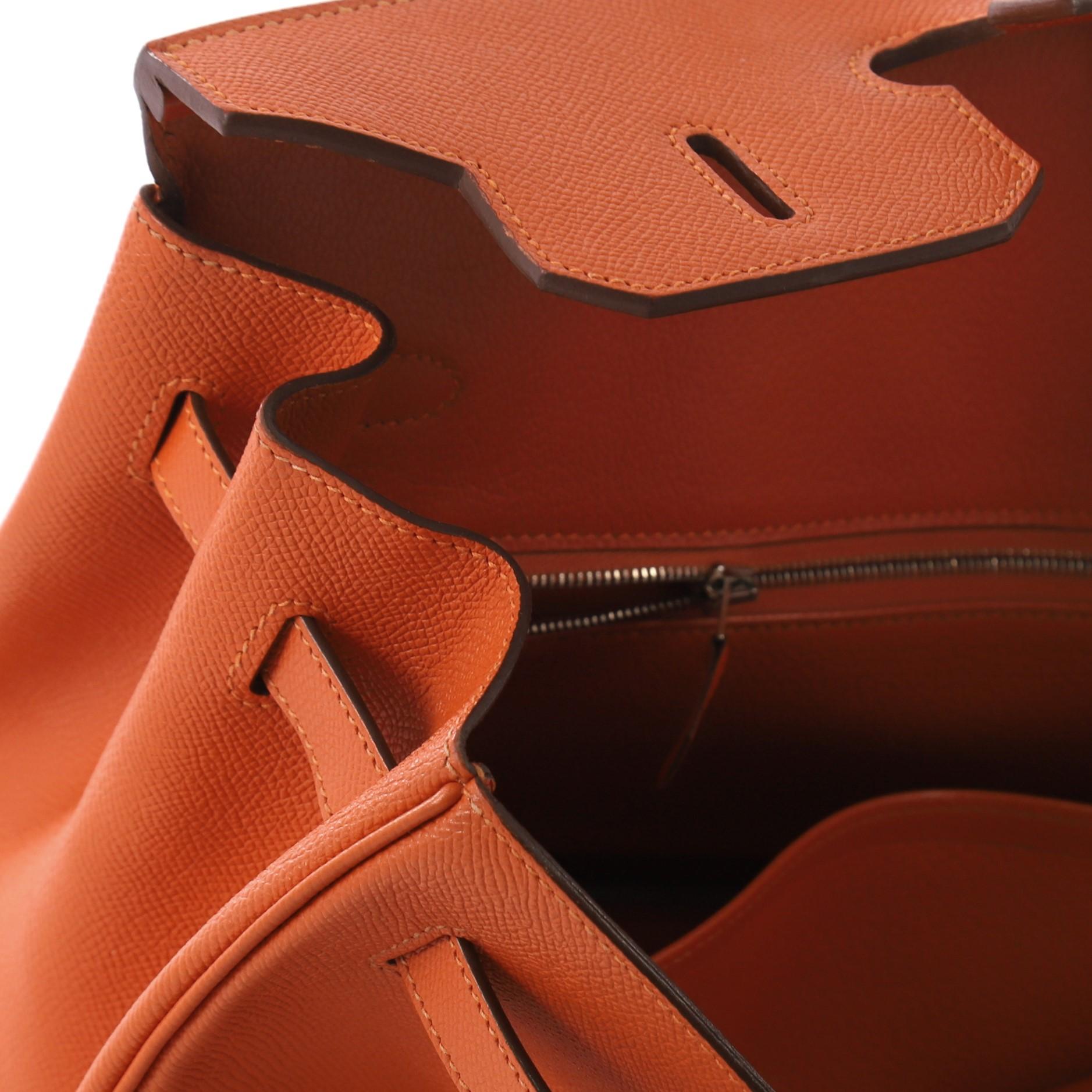 Hermes Birkin Handbag Orange H Epsom with Palladium Hardware 35 8