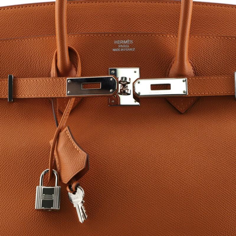 Hermes Birkin Handbag Orange H Epsom With Palladium Hardware 35 1