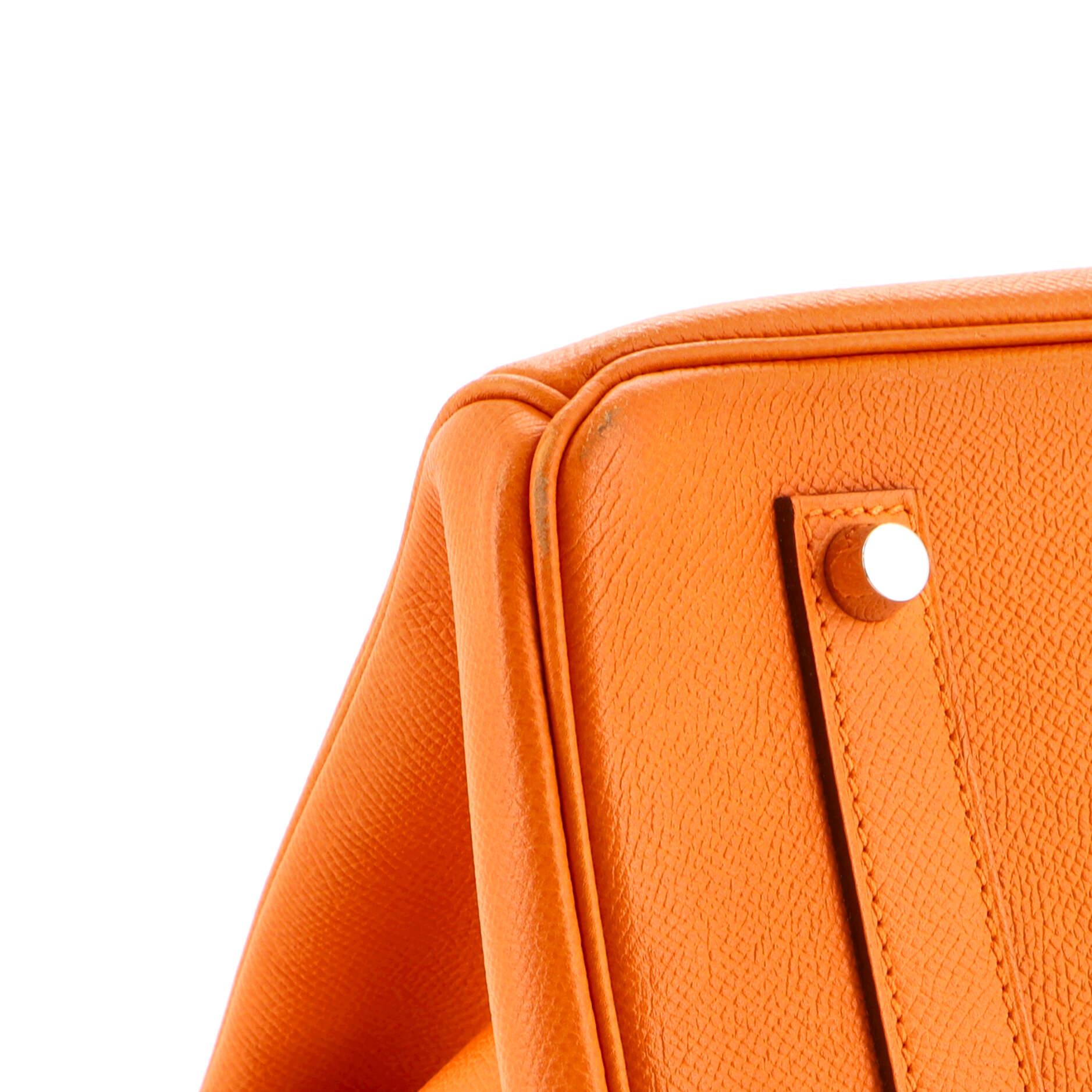 Hermes Birkin Handbag Orange H Epsom with Palladium Hardware 35 2