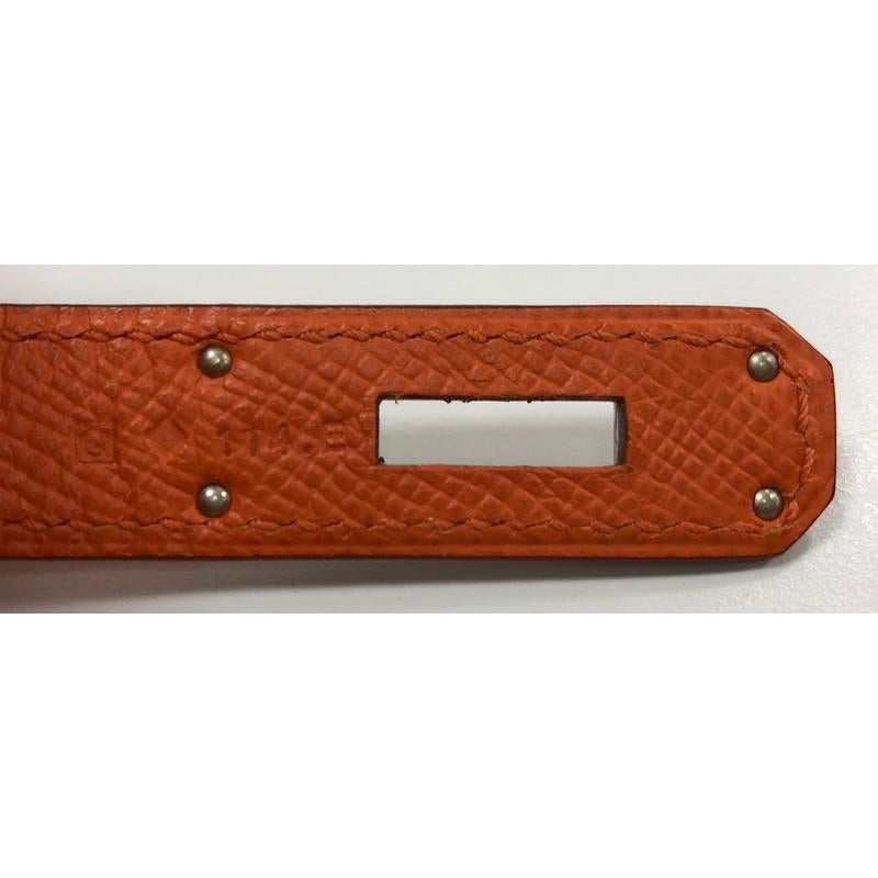 Hermes Birkin Handbag Orange H Epsom With Palladium Hardware 35 3