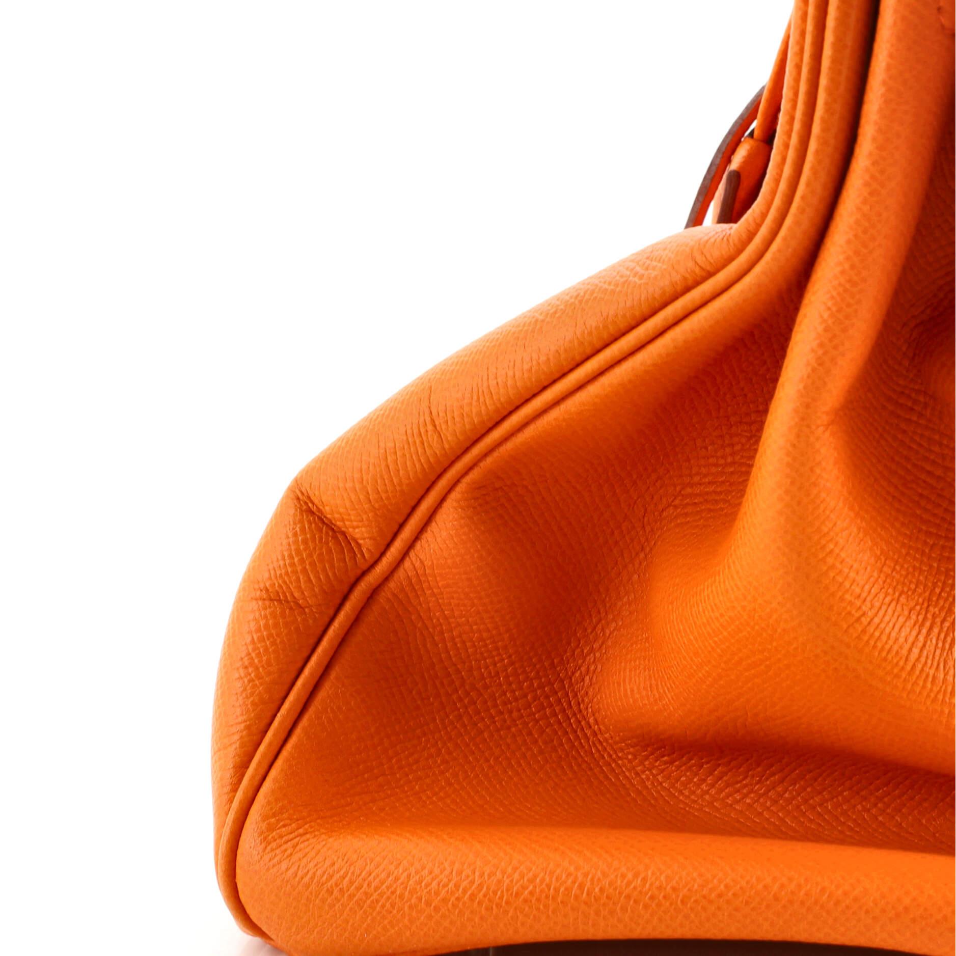 Hermes Birkin Handbag Orange H Epsom with Palladium Hardware 35 3