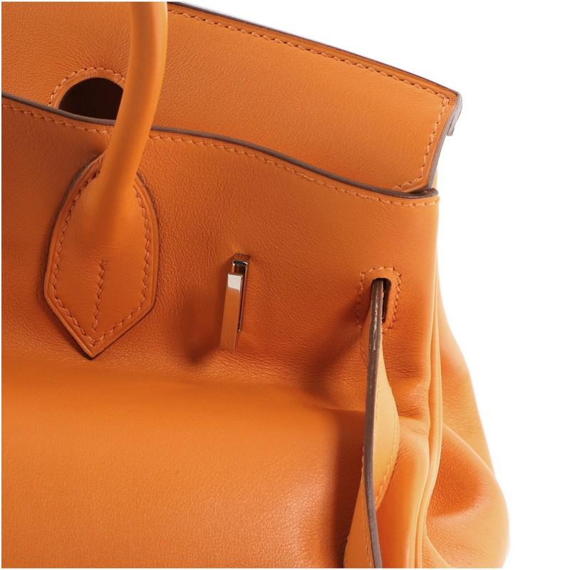Hermes Birkin Handbag Orange H Swift with Palladium Hardware 30 4