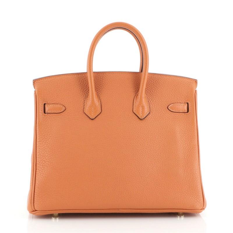 Women's or Men's Hermes Birkin Handbag Orange H Togo with Gold Hardware 25