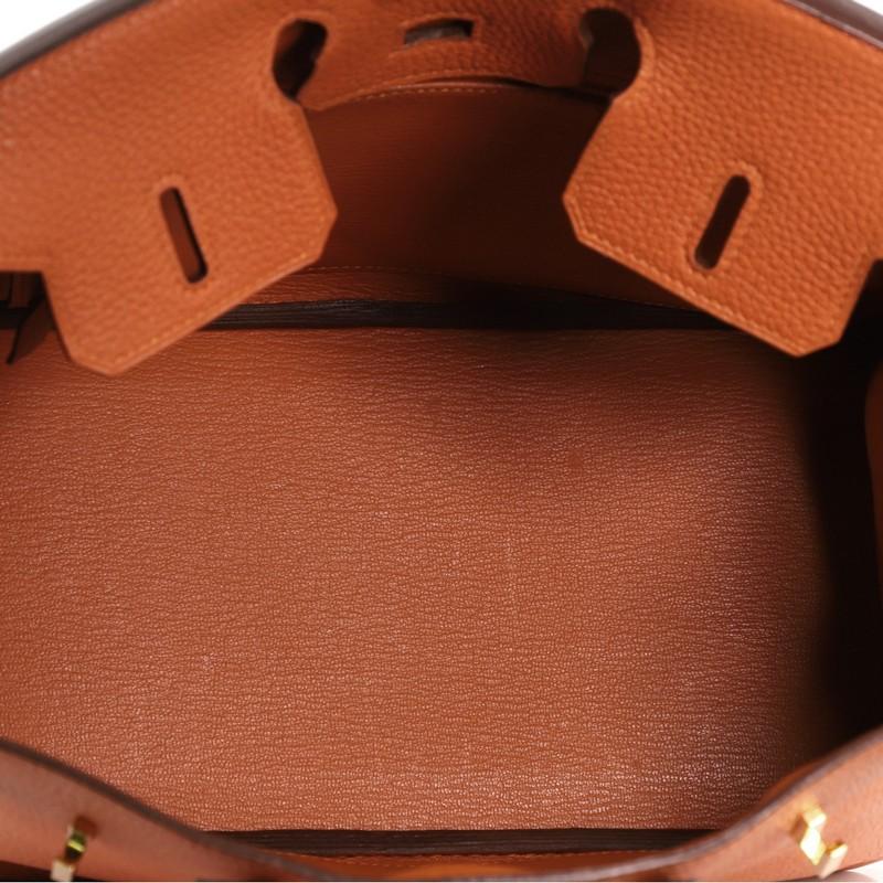 Hermes Birkin Handbag Orange H Togo with Gold Hardware 25 2