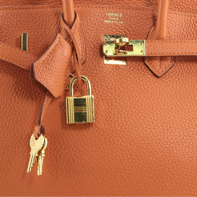 Hermes Birkin Handbag Orange H Togo with Gold Hardware 25 3