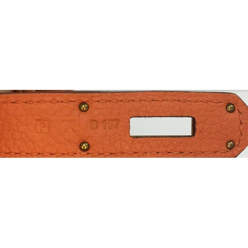 Hermes Birkin Handbag Orange H Togo with Gold Hardware 35 6