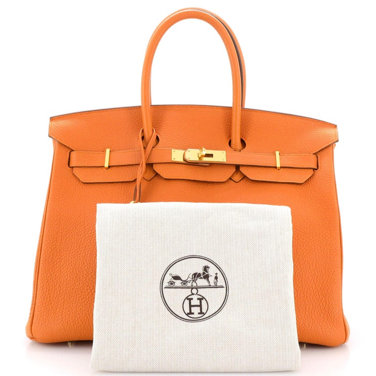 HERMES Birkin 40 Bag in Orange Togo Leather at 1stDibs  birkin 40 orange, birkin  bag orange, birkin bag 40 cm