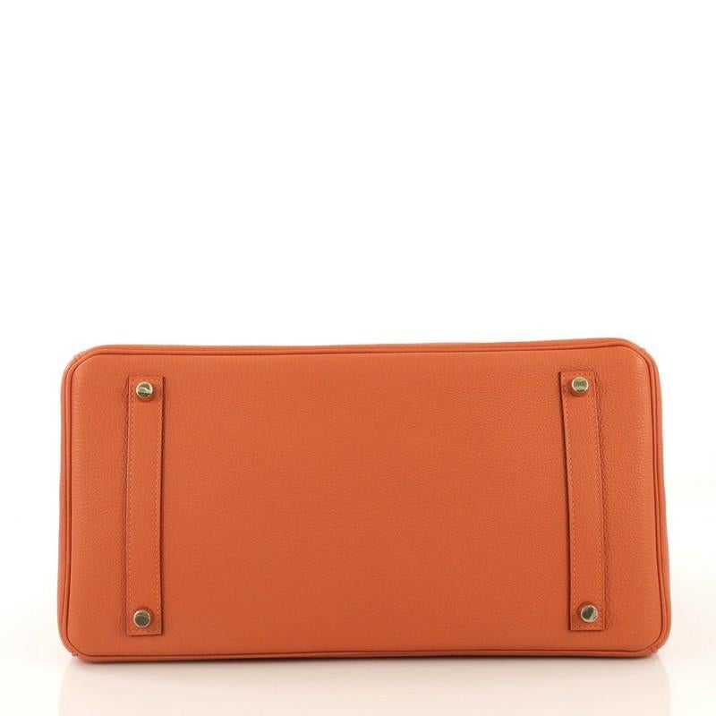 Hermes Birkin Handbag Orange H Togo with Gold Hardware 35 1