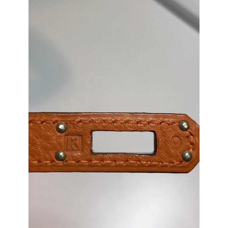 Hermes Birkin Handbag Orange H Togo With Palladium Hardware 25 4