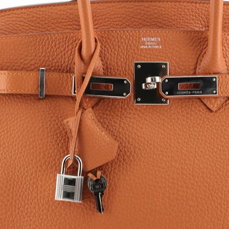 Hermes Birkin Handbag Orange H Togo with Palladium Hardware 30 1