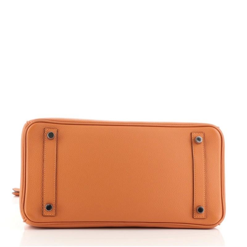 Hermes Birkin Handbag Orange H Togo with Palladium Hardware 30 1