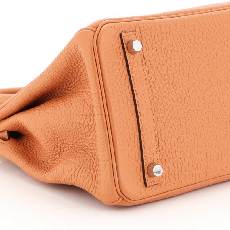 Hermes Birkin Handbag Orange H Togo with Palladium Hardware 30 2