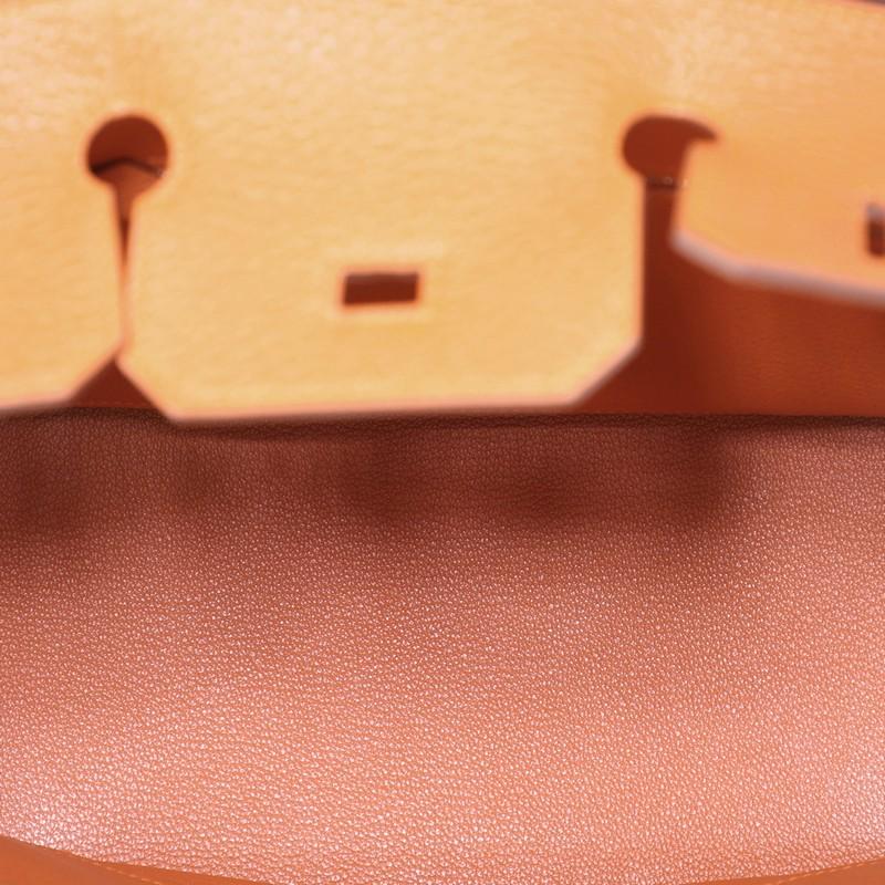 Hermes Birkin Handbag Orange H Togo with Palladium Hardware 30 3