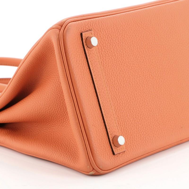 Hermes Birkin Handbag Orange H Togo With Palladium Hardware 30  4