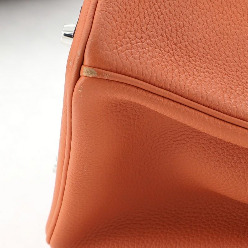 Hermes Birkin Handbag Orange H Togo With Palladium Hardware 30  5