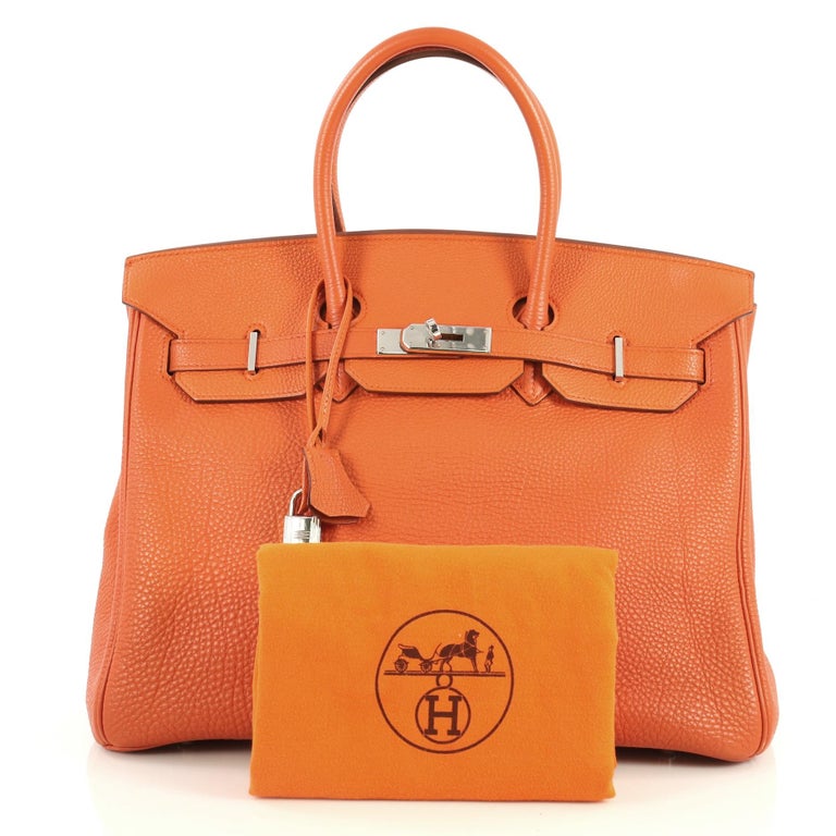 Hermes Birkin Handbag Orange H Togo with Palladium ...