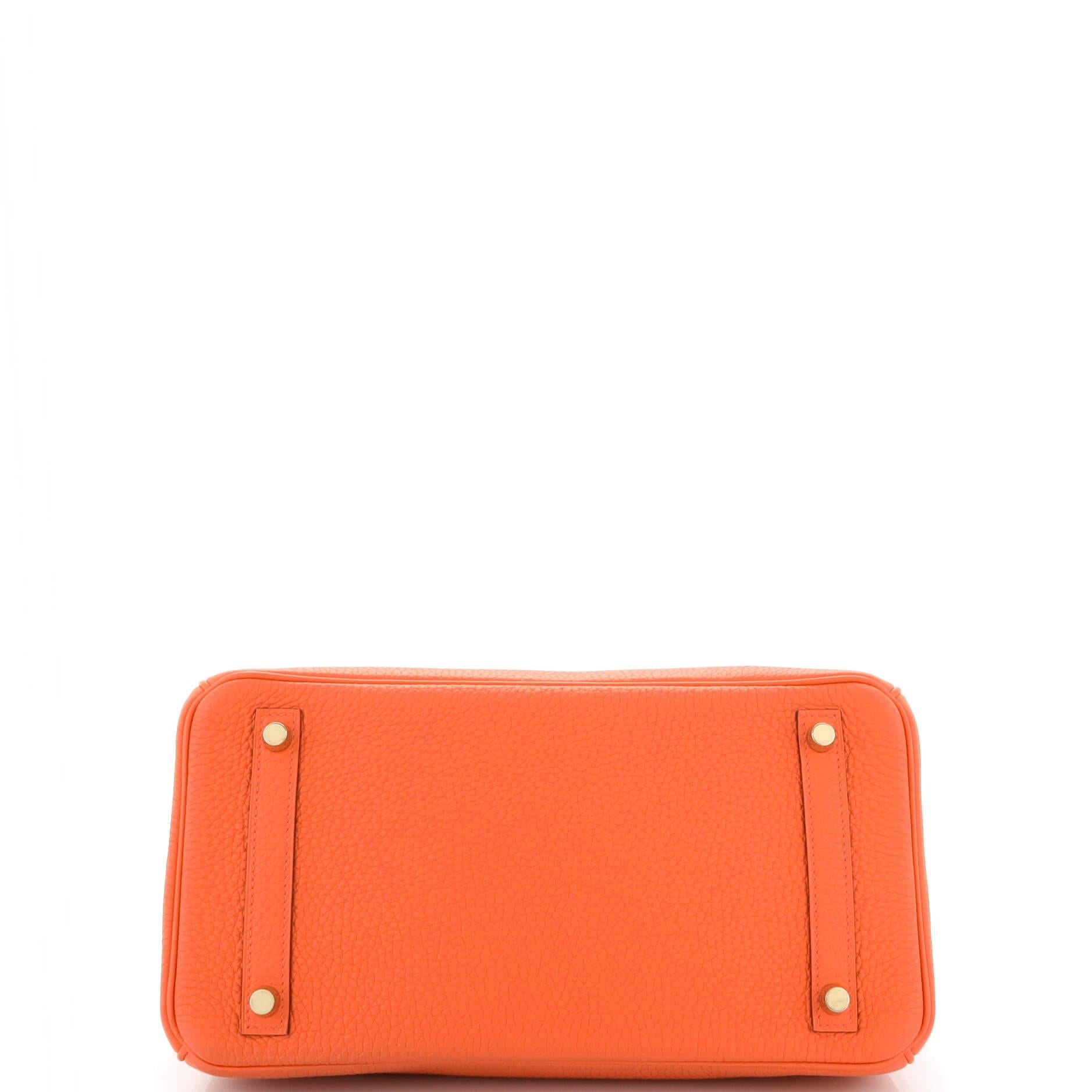 Hermes Birkin Handbag Orange Poppy Togo with Gold Hardware 30 For Sale 1