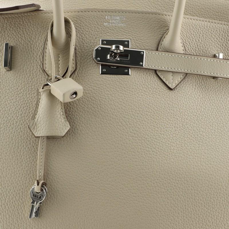 Hermes Birkin Handbag Parchemin Clemence with Palladium Hardware 35 3