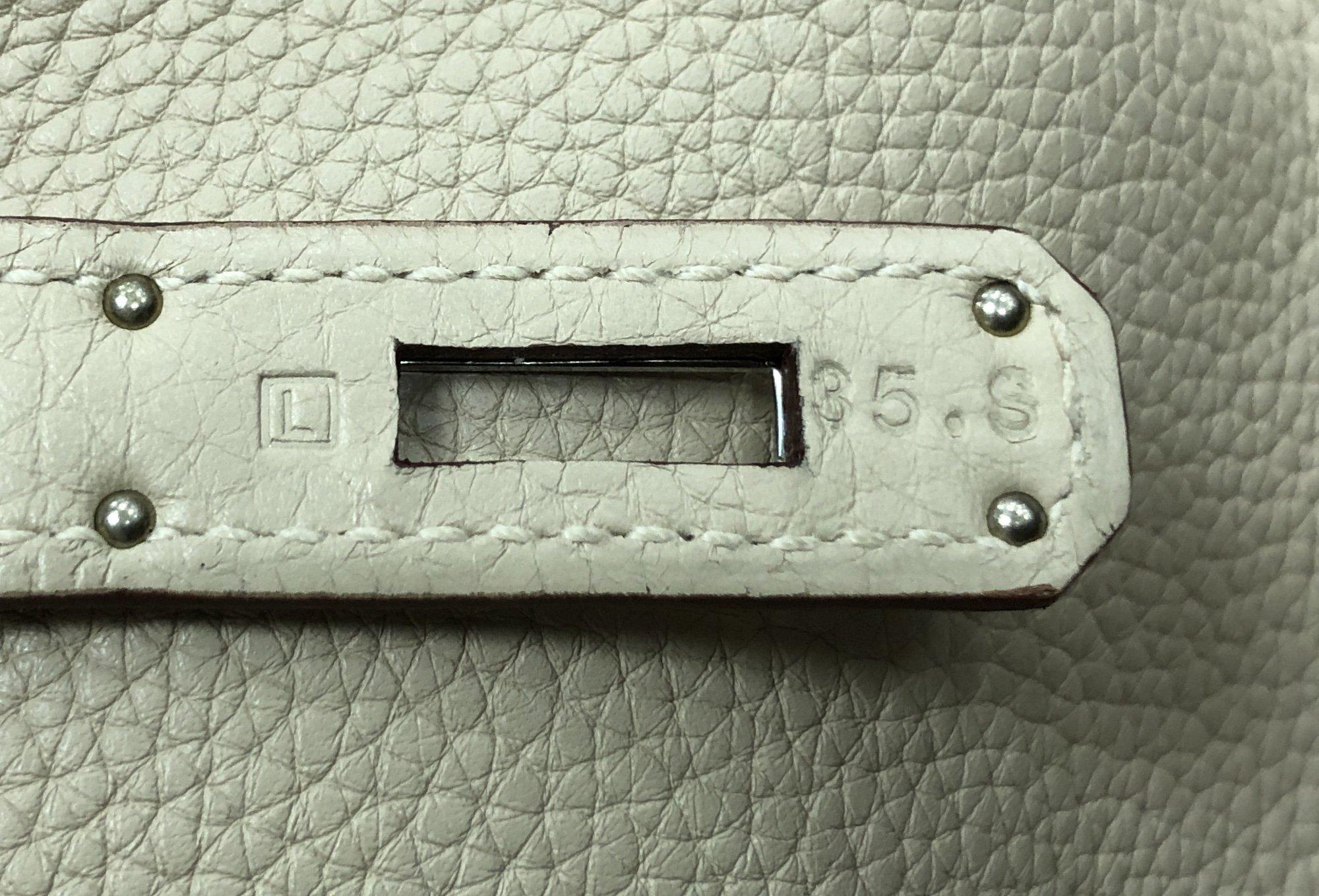 Hermes Birkin Handbag Parchemin Clemence with Palladium Hardware 35 4