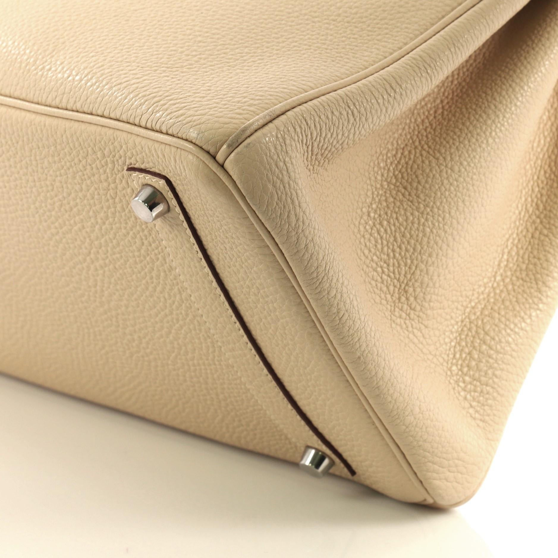 Hermes Birkin Handbag Parchemin Togo with Palladium Hardware 35 3