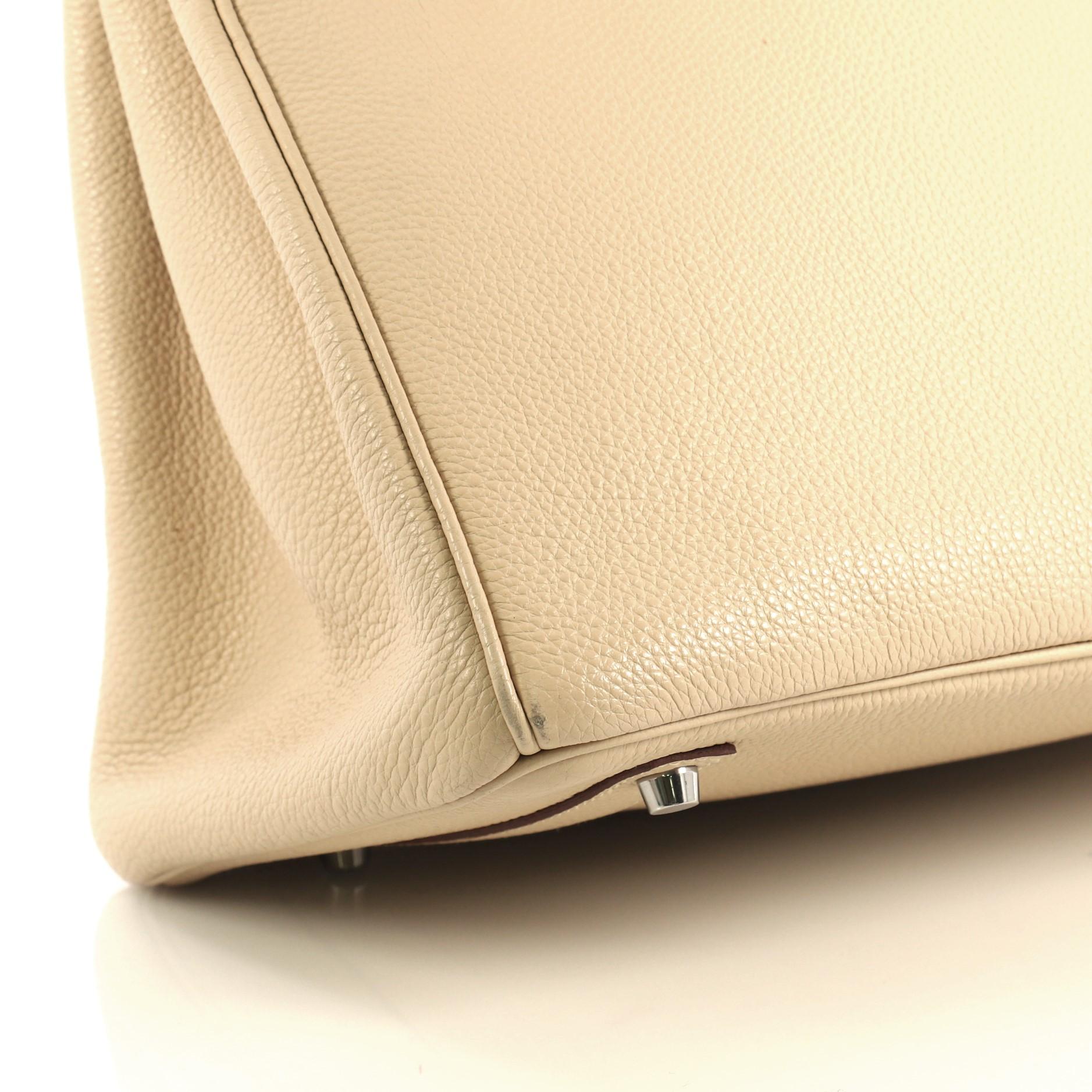 Hermes Birkin Handbag Parchemin Togo with Palladium Hardware 35 4