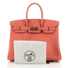 Hermes Birkin Handbag Pink Epsom with Gold Hardware 35