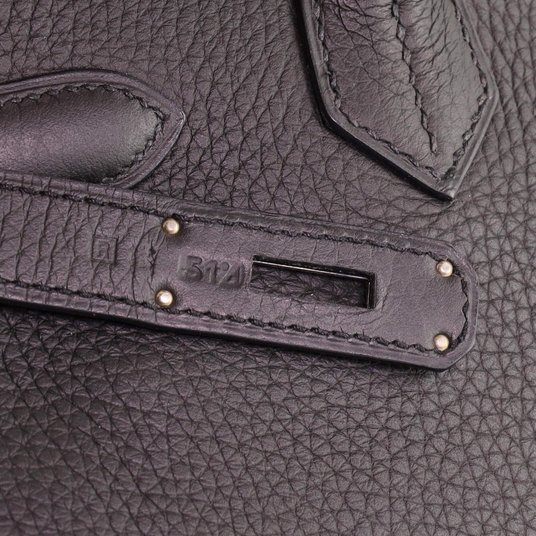Hermes Birkin Handbag Plomb Clemence with Palladium Hardware 30 4
