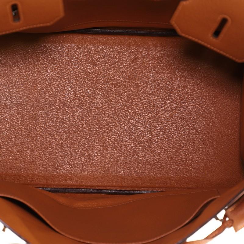 Brown Hermes Birkin Handbag Potiron Chevre de Coromandel with Palladium Hardwar