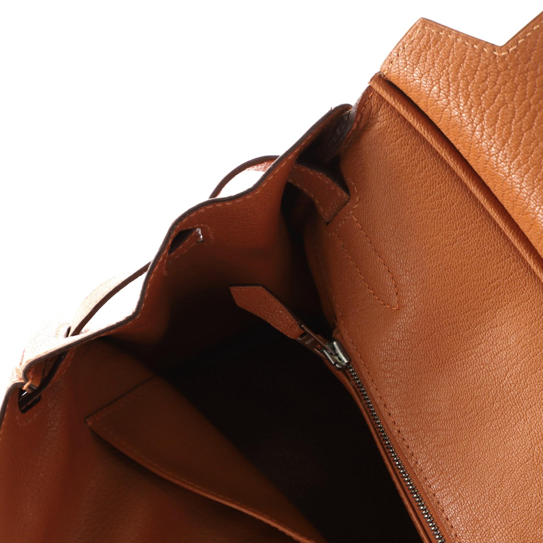 Hermes Birkin Handbag Potiron Chevre de Coromandel with Palladium Hardware 30 In Good Condition In NY, NY