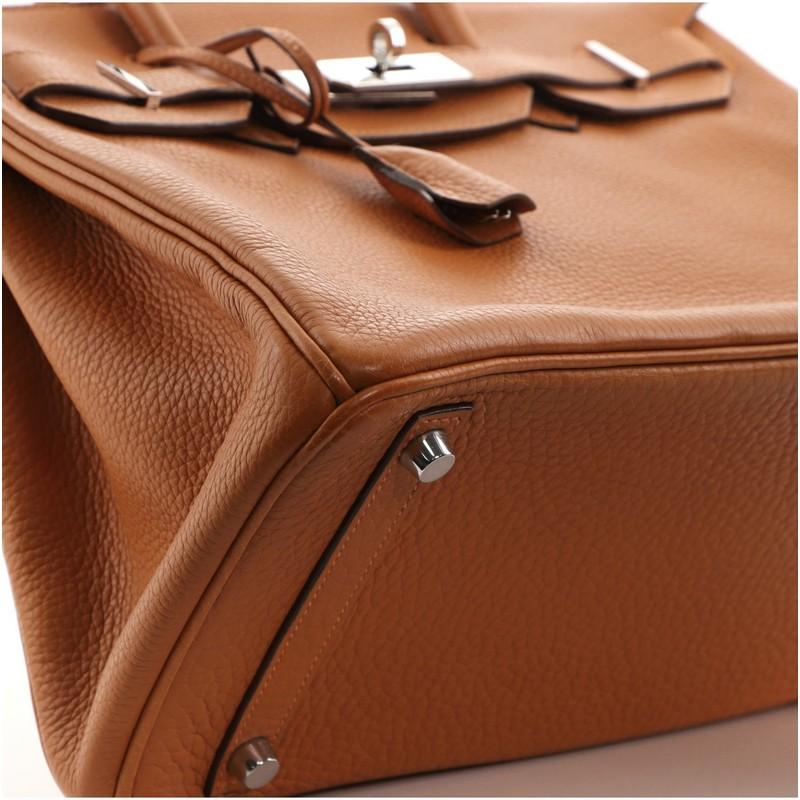 Hermes Birkin Handbag Potiron Clemence with Palladium Hardware 30 3