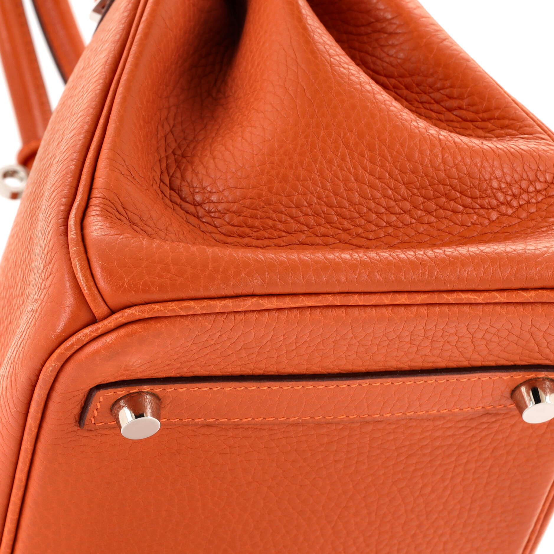 Hermes Birkin Handbag Potiron Clemence with Palladium Hardware 30 4