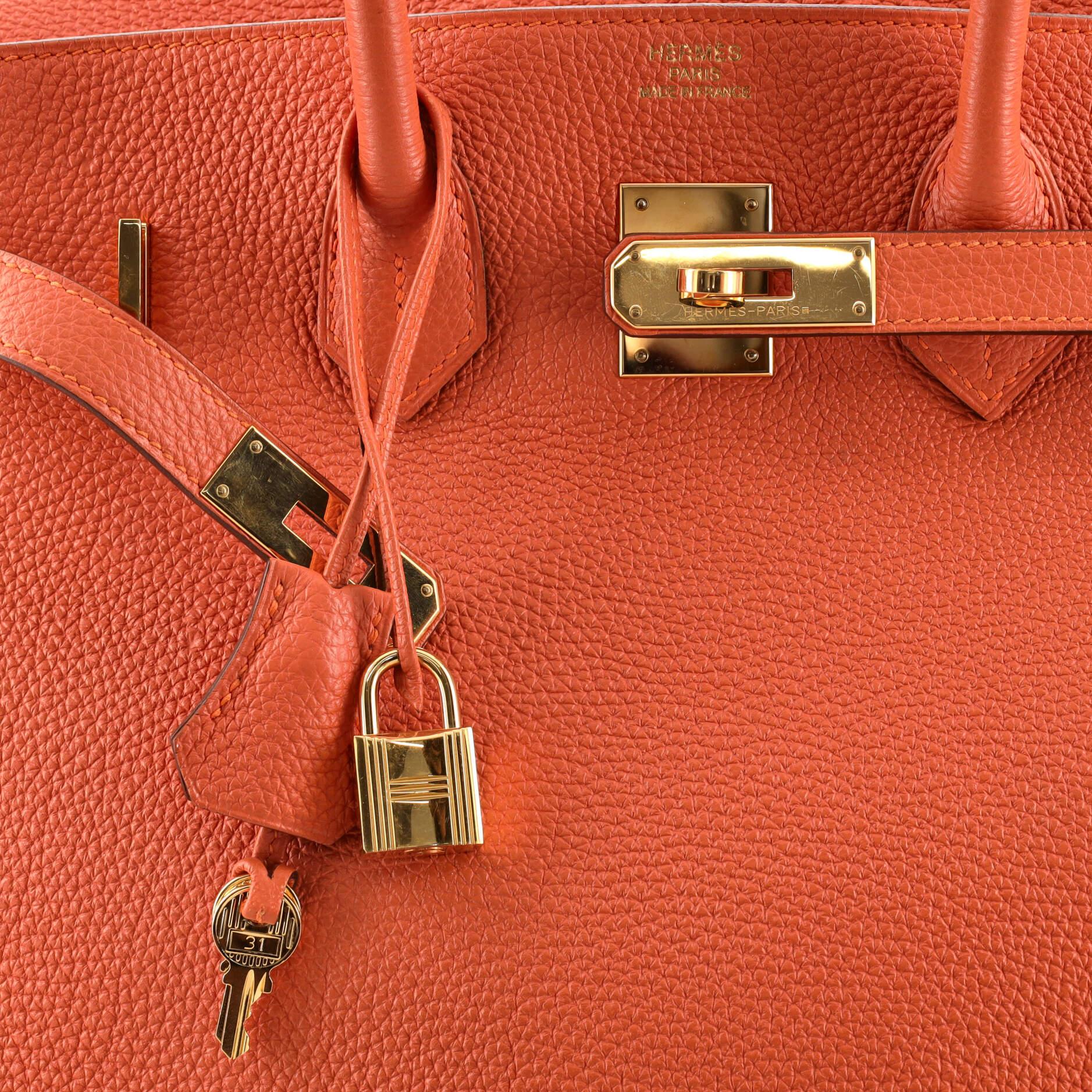 Hermes Birkin Handbag Potiron Togo with Gold Hardware 35 2