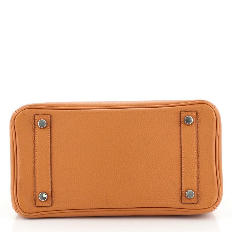 Hermes Birkin Handbag Potiron Togo With Palladium Hardware 25 In Good Condition In NY, NY