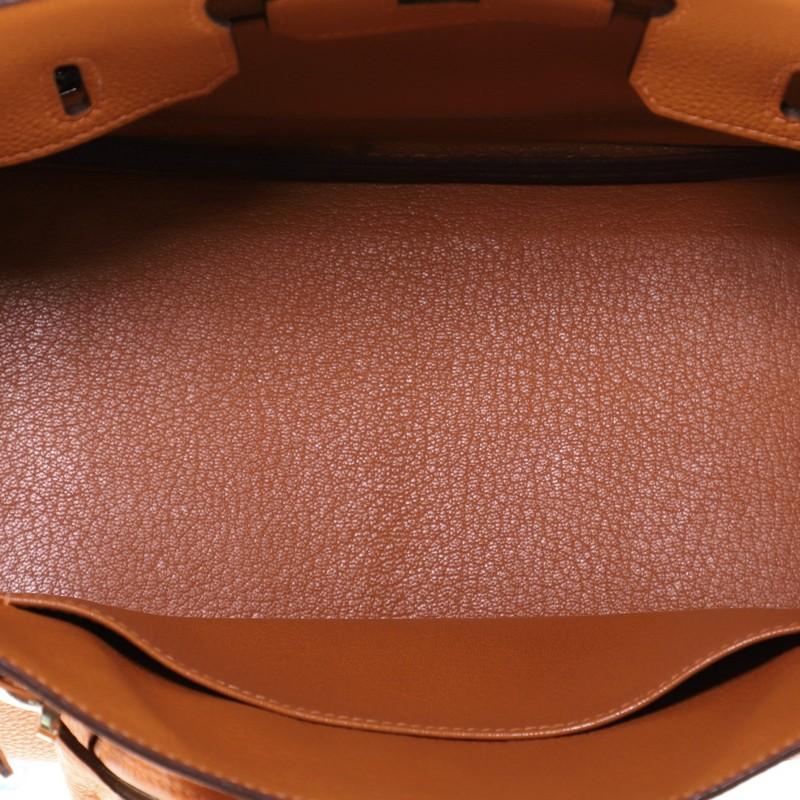 Women's or Men's Hermes Birkin Handbag Potiron Togo With Palladium Hardware 25