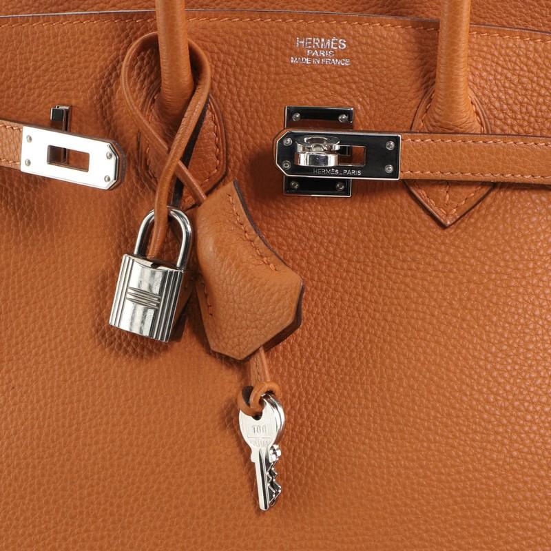 Hermes Birkin Handbag Potiron Togo With Palladium Hardware 25 1