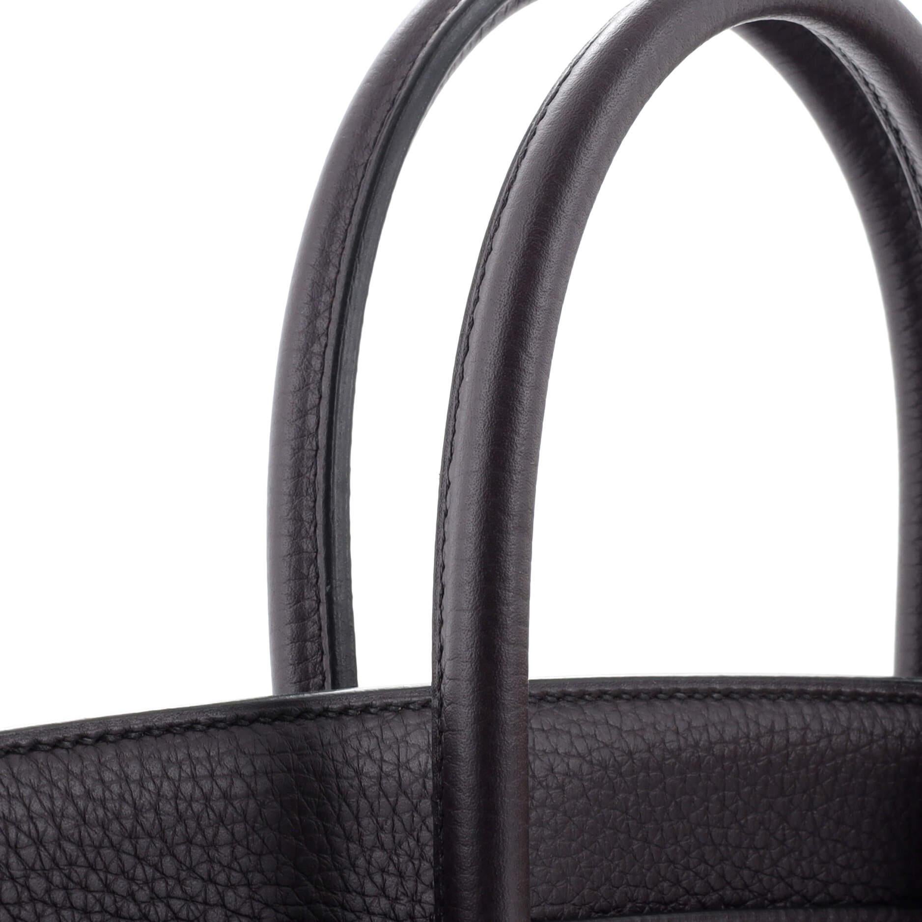 Hermes Birkin Handbag Prune Clemence with Palladium Hardware 35 6
